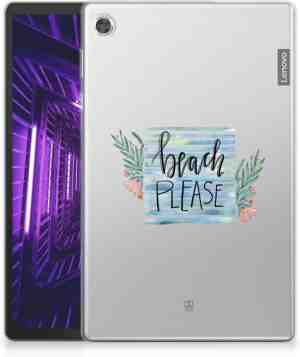 Foto: Silicone backcase ontwerpen lenovo tab m10 plus hoesje boho beach met doorzichte zijkanten