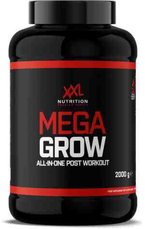 Foto: Xxl nutrition muscle grow all in one post workout supplement eiwitten creatine koolhydraten vitamines green apple 2000 gram