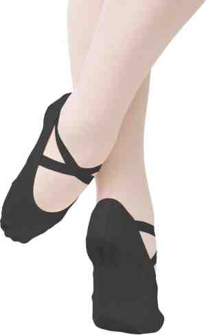Foto: Balletschoenen heren stretch canvas zwart splitzool dansschoenen voor ballet maat 44