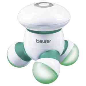 Foto: Beurer mg 16 green massageapparaat elektrisch   mini massage apparaat   vibratiemassage   led verlichting   incl  batterijen   3 jaar garantie   groen