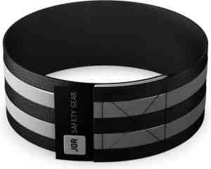 Foto: Zwart   sportarmband reflecterend   hardloopband verlichting licht reflectie   hardloop verlichting veiligheidsband   jgr safety gear