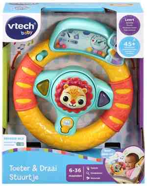 Foto: Vtech dierenvriendjes toeter draai stuurtje   cadeau   educatief babyspeelgoed   6 tot 36 maanden