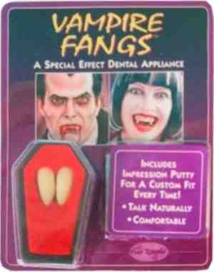 Foto: Vampier dracula tanden 2 stuks in kistje halloween