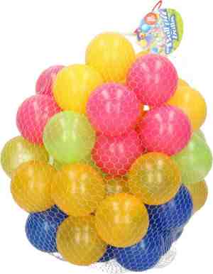 Foto: Kunststof ballenbak ballen 50x stuks 6 cm vrolijke kleurenmix   speelgoed ballenbakballen gekleurd