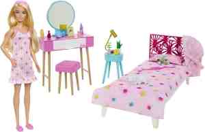 Foto: Barbie slaapkamerset voor barbiepoppen barbie meubels