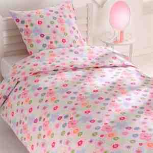 Foto: Snoozing flowers flanel dekbedovertrek lits jumeaux 240x200 220 cm 2 kussenslopen 65x65 cm multi kleur