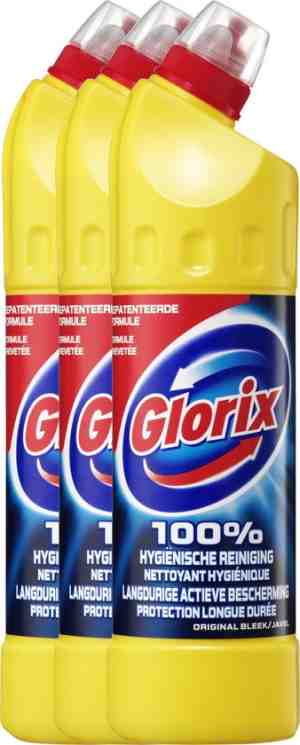 Foto: Glorix bleek original   3 x 750 ml   toiletreiniger   voordeelverpakking