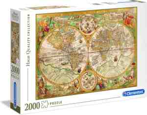 Foto: Clementoni   puzzel 2000 stukjes high quality collection ancient map puzzel voor volwassenen en kinderen 14 99 jaar 32557