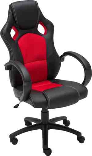 Foto: Clp fire gaming stoel bureaustoel   kunstleer   rood