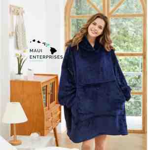 Foto: The blanky hoodie   hoodie deken   blanket hoodie   oversized hoodie   donkerblauw   blauw