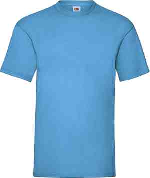 Foto: Fruit of the loom 5 stuks valueweight t shirts ronde hals azuur blauw xxl