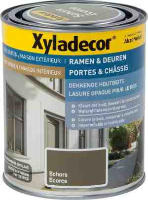 Foto: Xyladecor ramen deuren   dekkende houtbeits   schors   0 75l