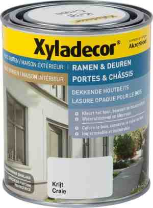 Foto: Xyladecor ramen deuren   dekkende houtbeits   krijt   0 75l