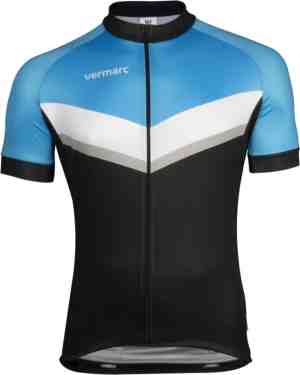 Foto: Vermarc sports fietsshirt vermarc puntino spl trui km lr zwart azuur maat xl kleur blauw