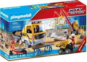 Foto: Playmobil city action bouwplaats met kiepwagen  70742