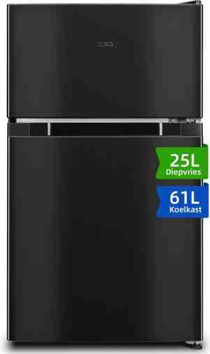 Foto: Chiq ftm86l4e   tafelmodel koelkast   86 liter   e energy label   39db   met vriesvak   compact zwart design