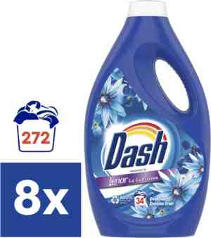 Foto: Dash zeebries vloeibaar wasmiddel voordeelverpakking 8 x 1870 ml 272 wasbeurten 