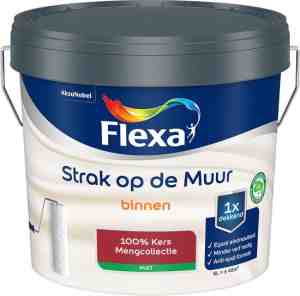 Foto: Flexa strak op de muur   muurverf   mengcollectie   100 kers   5 liter