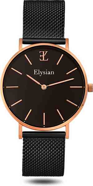 Foto: Elysian horloge dames rose goud mesh waterdicht 36mm cadeau voor vrouw