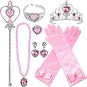 Foto: Het betere merk   voor bij haar prinsessenjurk meisje   prinsessen speelgoed meisje   kroon meisje   tiara   toverstaf   juwelen   prinsessen verkleedkleding   prinsessenjurk   roze handschoenen