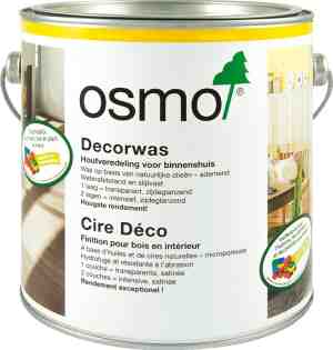 Foto: Osmo decorwas transparant 3136 berken 0 75 liter wash effect kleurolie houtolie voor binnen kleurwax sluitvast en vuilafstotend