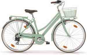 Foto: Dames meisjes fiets mbm boulevard stads hybride groen 28 inch 6 versnellingen