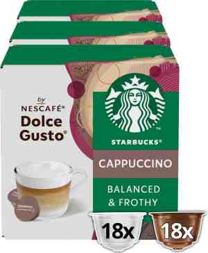 Foto: Starbucks by dolce gusto cappuccino capsules   36 koffiecups voor 18 koppen koffie