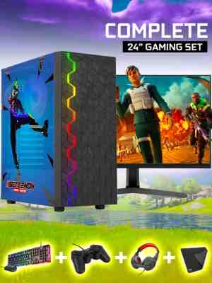 Foto: Screenon   game pc   fortnite edition gaming set   x103154   v2 gamepc x103154 24 inch monitor toetsenbord muis controller