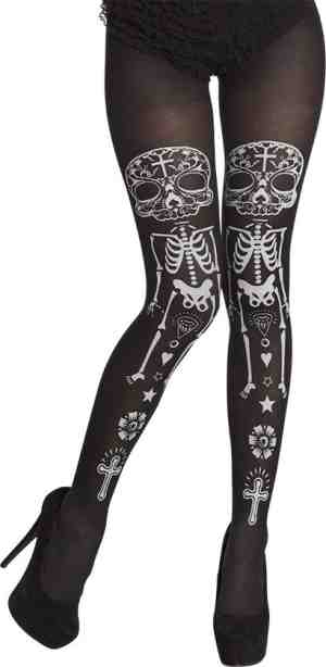 Foto: Boland   panty la calaca zwart   volwassenen   vrouwen   skelet   halloween accessoire   day of the dead   horror