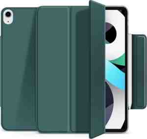 Foto: Hoes geschikt voor apple ipad air 2020 2022 magnetische smart folio book case groen  papierachtig   apple pencil case   ipad air 4 5   ipad hoesje   ipad case   ipad hoes   autowake   magnetic   tri fold   tablethoes   smartcase   smartfoli