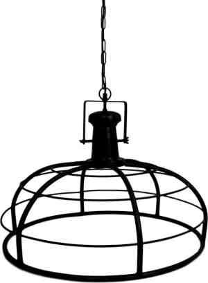 Foto: Hsm collection hanglamp crown   60 cm   gepoedercoat zwart