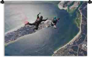 Foto: Wandkleed sky dive   skydiven in florida wandkleed katoen 150x100 cm   wandtapijt met foto
