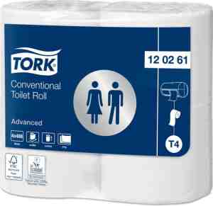 Foto: Toiletpapier tork t4 advanced 2 laags 488 vel wit 120261   6 stuks