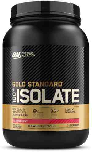 Foto: Optimum nutrition gold standard 100 isolate   whey protein isolaat   strawberry eiwitshake   930 gram 31 shakes