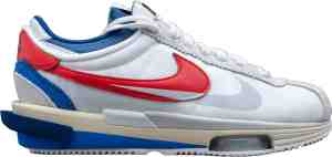 Foto: Nike zoom cortez sp sacai white university red blue dq0581 100 maat 40 wit schoenen