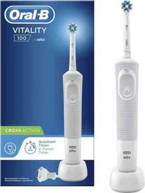 Foto: Oral b vitality 100 white crossaction elektrische tandenborstel powered by braun
