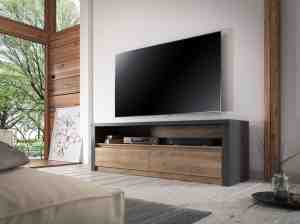 Foto: Meubella   tv meubel monaco   eiken   grijs   130 cm