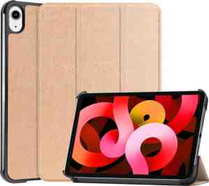 Foto: Ipad air 2022 hoes case hoesje goud hard cover bookcase