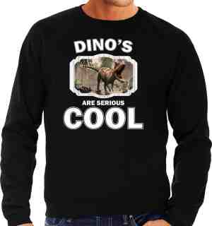 Foto: Dieren dinosaurussen sweater zwart heren dinosaurs are serious cool trui cadeau sweater carnotaurus dinosaurus dinosaurussen liefhebber l
