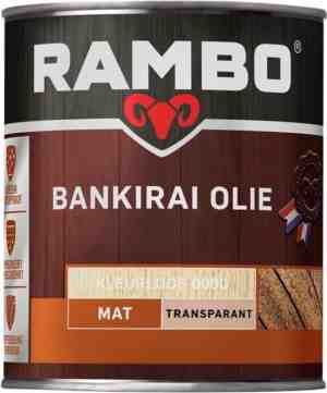 Foto: Rambo bankirai olie transparant mat   voedt beschermt hout   waterafstotend   kleurloos   2 5l