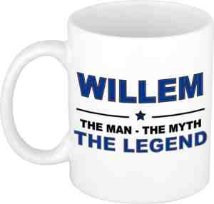 Foto: Naam cadeau willem   the man the myth the legend koffie mok beker 300 ml   naamnamen mokken   cadeau voor o a verjaardag vaderdag pensioen geslaagd bedankt