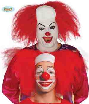 Foto: Fiestas guirca   pruik clown bovenop kaal met rood haar   carnaval   carnaval pruik   carnaval accessoires   pruiken
