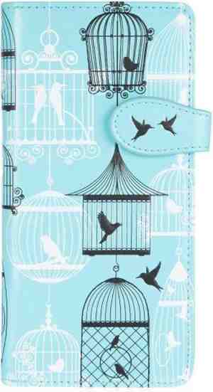 Foto: Shagwear portemonnee dames   pasjeshouder   portefeuille dames   kunstleer   vintage bird cages 009896z