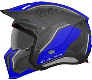 Foto: Mt helmets streetfighter sv twin converteerbare helm matt blue xs