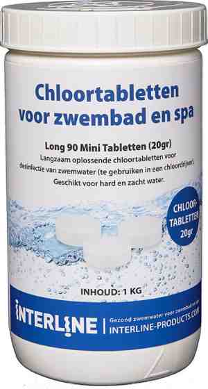 Foto: Interline chloortabletten   1 kg 20 gram