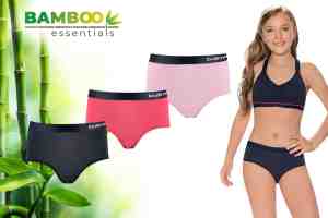 Foto: Bamboo essentials ondergoed meisjes hipster bamboe 3 stuks roze navy 110 116 onderbroeken meisjes boxershort meisjes ondergoed kinderen