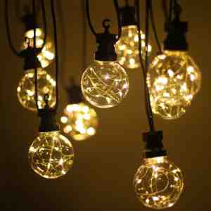 Foto: Aigostar 10 vru lichtsnoer lichtslinger led lampjes slinger bulbs 8 m ip 44 2700 k