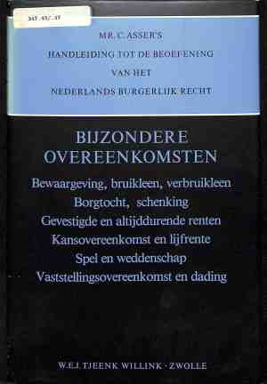 Foto: Mr c asser s handleiding tot de beoefening van het nederlands burgerlijk recht deel 5 iv