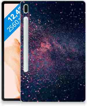 Foto: Leuk siliconen hoes samsung galaxy tab s 7 fe tablet cover ontwerpen stars met doorzichte zijkanten