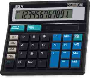 Foto: Multifunctionele rekenmachine groot   13x12 5x1 5   groot display   12 cijferige   calculator groot   bureaurekenmachine   school thuis en kantoor